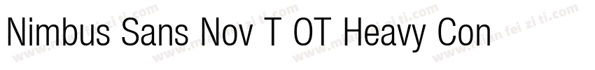 Nimbus Sans Nov T OT Heavy Con Regu字体转换